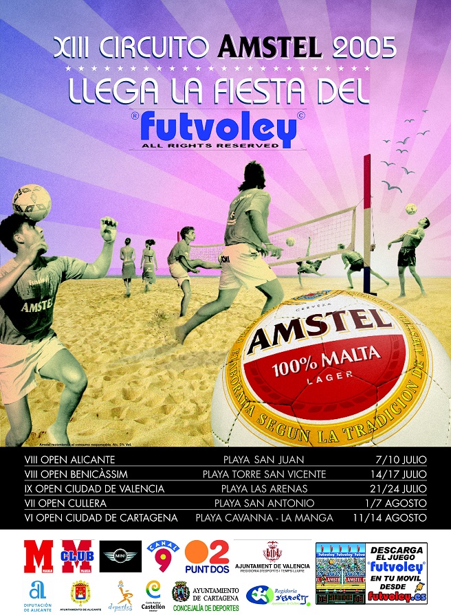 Cartel XIII CIRCUITO AMSTEL Futvoley 2005